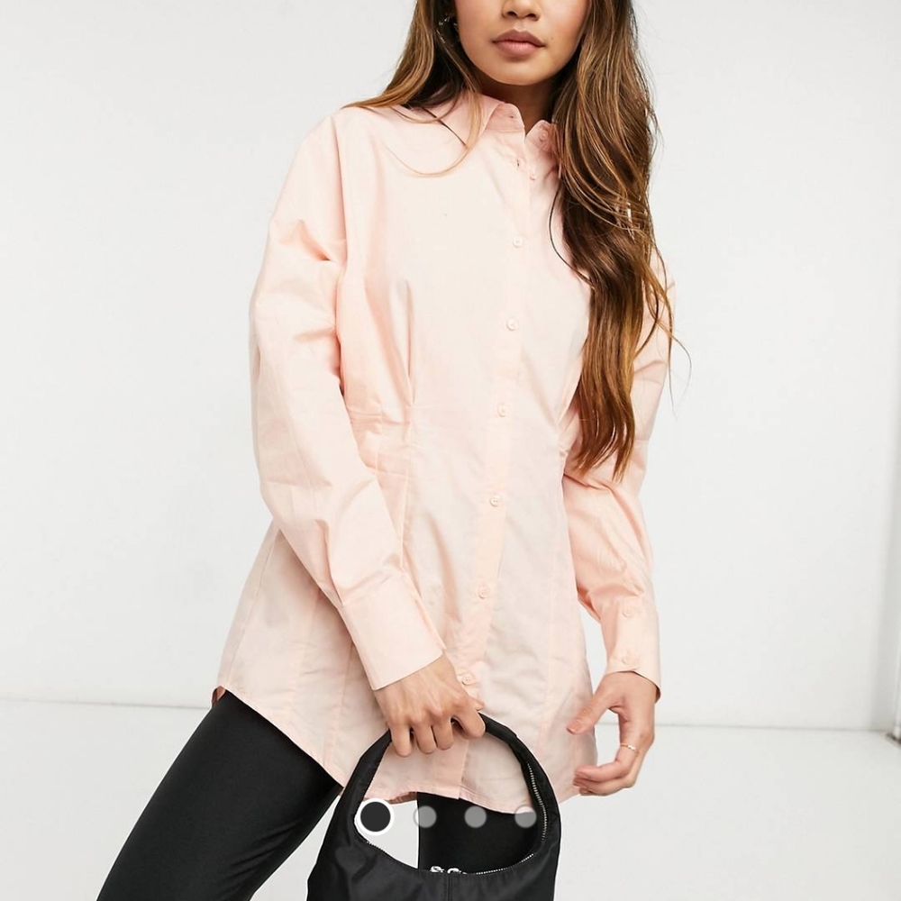 NWT YAS Cinched Button Blouse